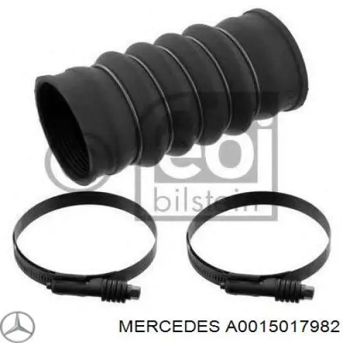 A0015017982 Mercedes патрубок воздушный, выход из турбины/компрессора (наддув)