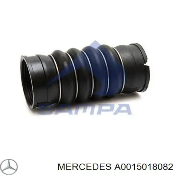 A0015018082 Mercedes патрубок воздушный, выход из турбины/компрессора (наддув)