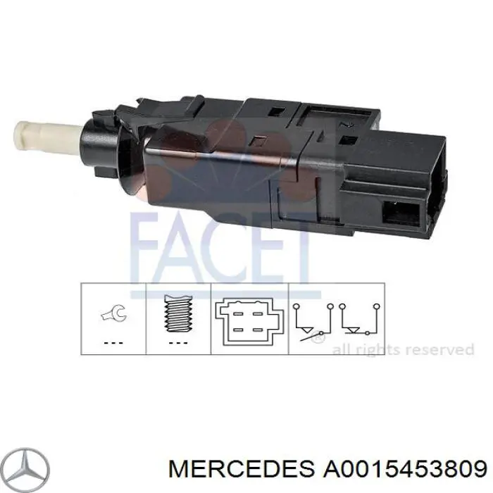 Купить A0015453809 Mercedes Лягушка стоп сигнала