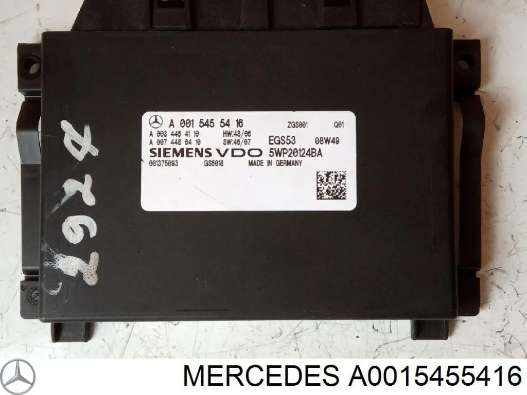 A0015455416 Mercedes módulo de direção (centralina eletrônica da Caixa Automática de Mudança eletrônica)
