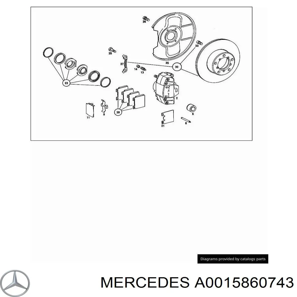 Прокладка вакуумного насоса A0015860743 Mercedes