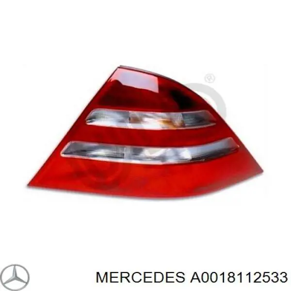 A0018112533 Mercedes elemento espelhado do espelho de retrovisão direito