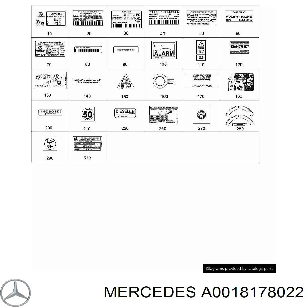  A0018178022 Mercedes