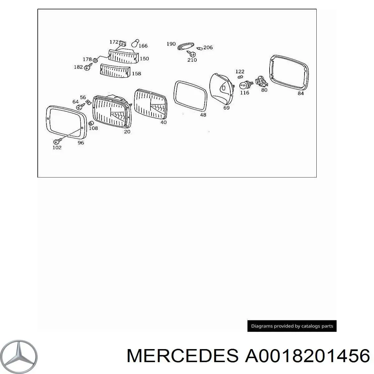  Mercedes A0018201456 цена, от 23.76 USD
