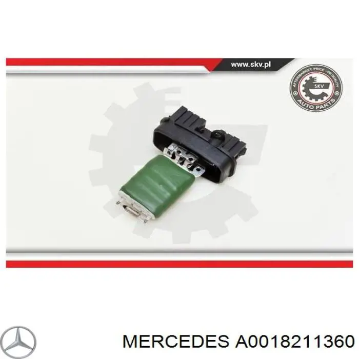 Резистор (сопротивление) вентилятора печки (отопителя салона) Mercedes A0018211360