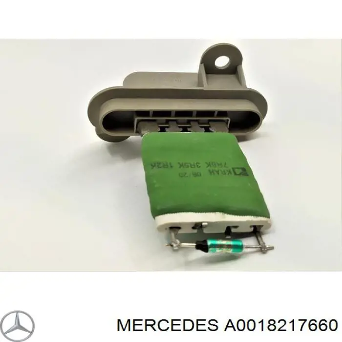 001 821 76 60 Mercedes резистор (сопротивление вентилятора печки (отопителя салона))