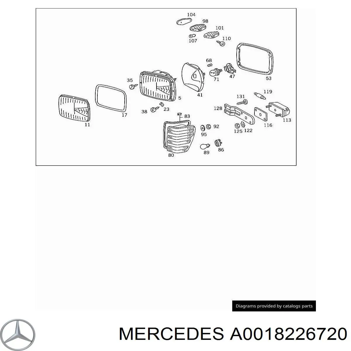 Указатель поворота левый Mercedes A0018226720