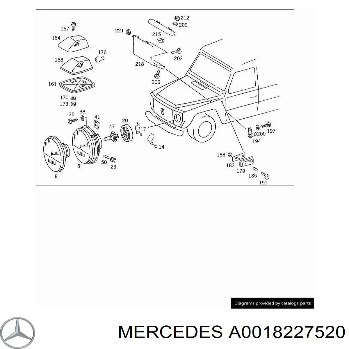 A0018227520 Mercedes повторитель поворота на крыле