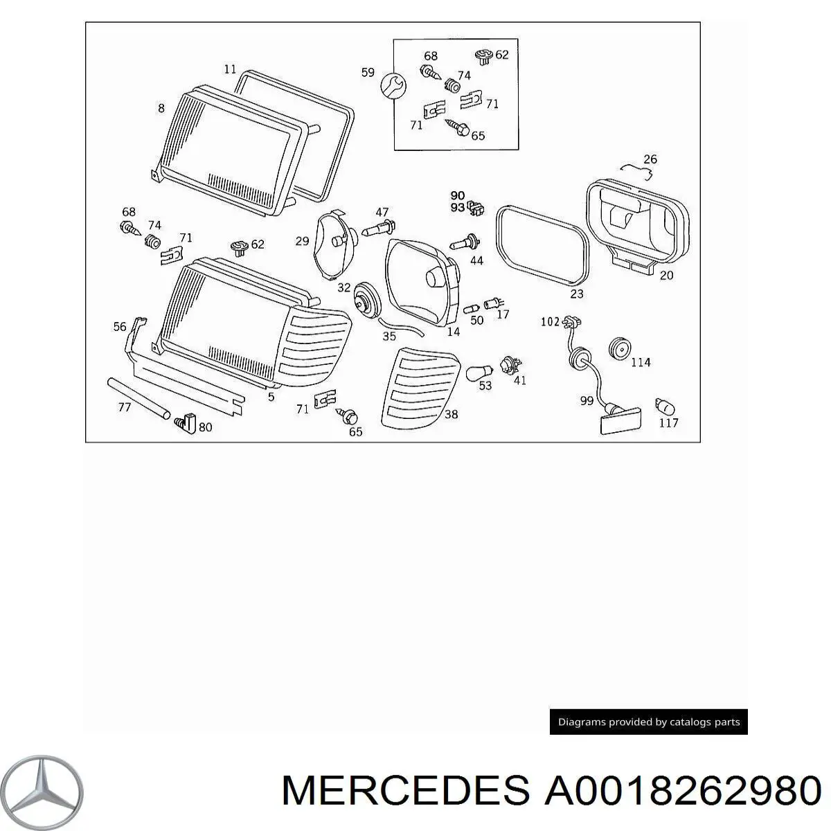  Mercedes A0018262980 цена, от 66.80 USD