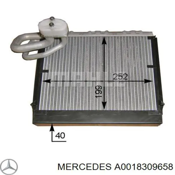 Радиатор испарителя кондиционера Mercedes 0028303758 цена, от 118.94 USD