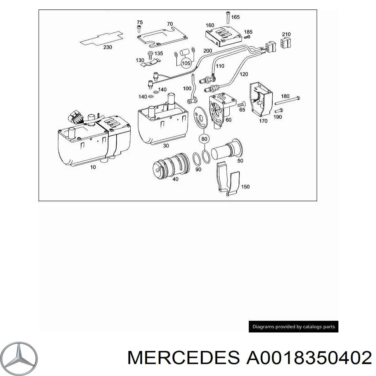 A0018350402 Mercedes bomba de combustível de aquecedor autônomo
