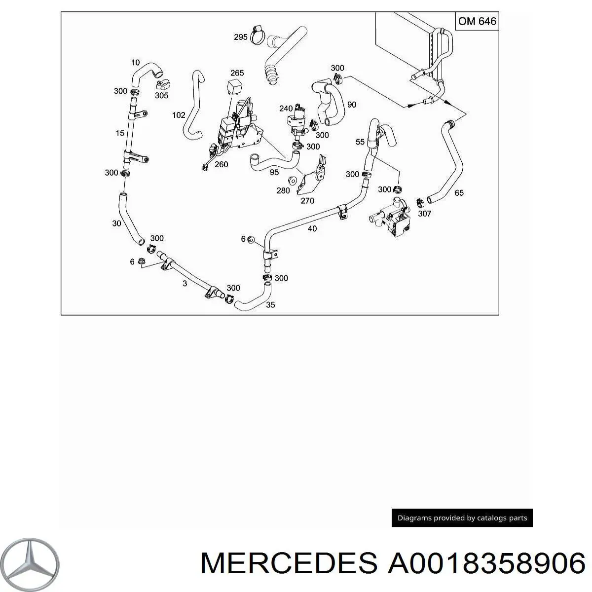  Mercedes A0018358906 цена, от 37.51 USD