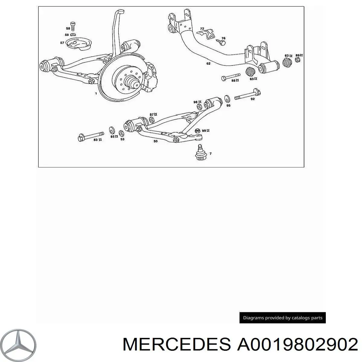 Подшипник ступицы колеса Mercedes A0019802902 цена, от 9.34 USD