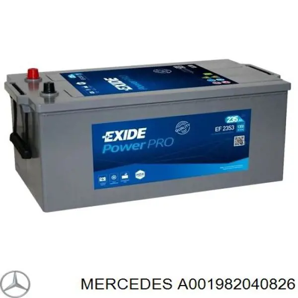 A001982040826 Mercedes Аккумуляторная батарея