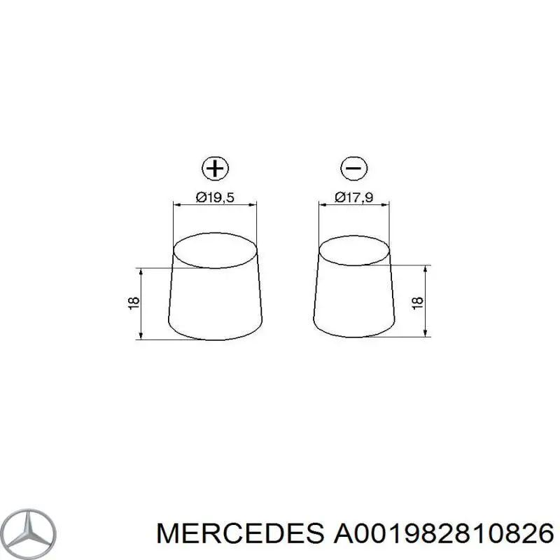 A001982810826 MERCEDES Batería original y equivalente