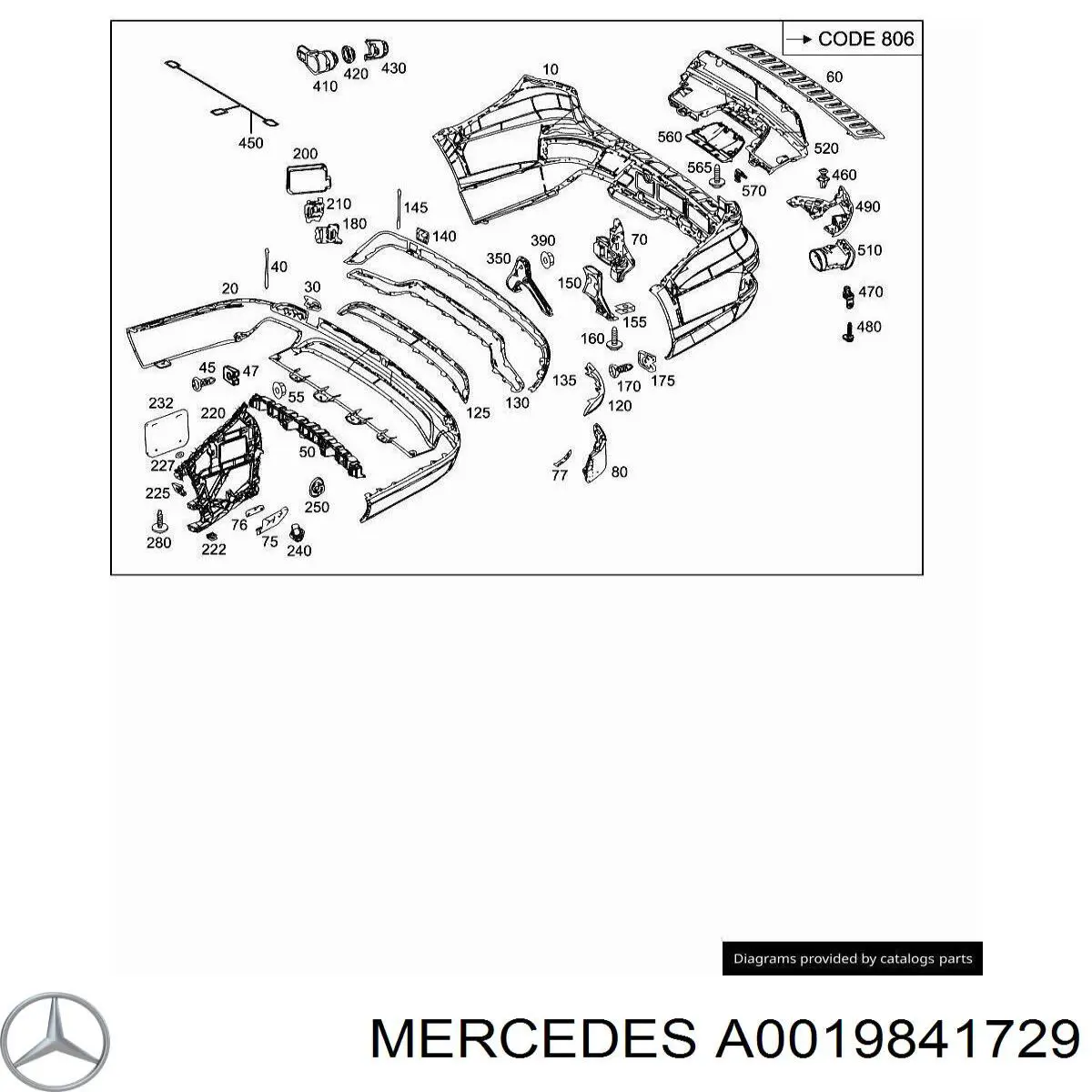 Купить A0019841729 Mercedes 