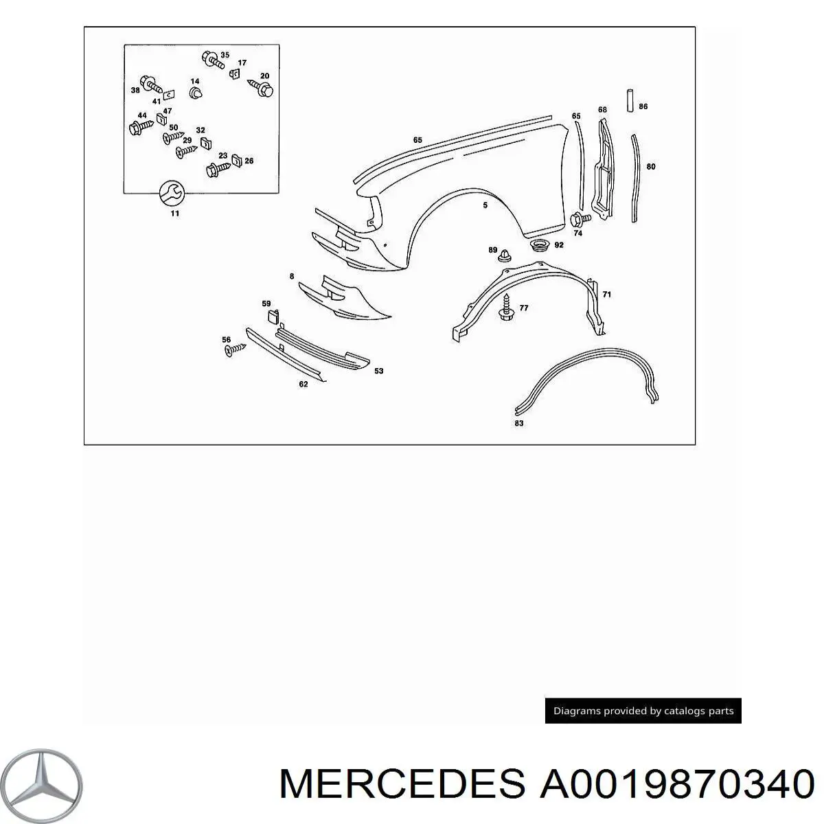  Mercedes 0019870340 цена, от 7.60 USD