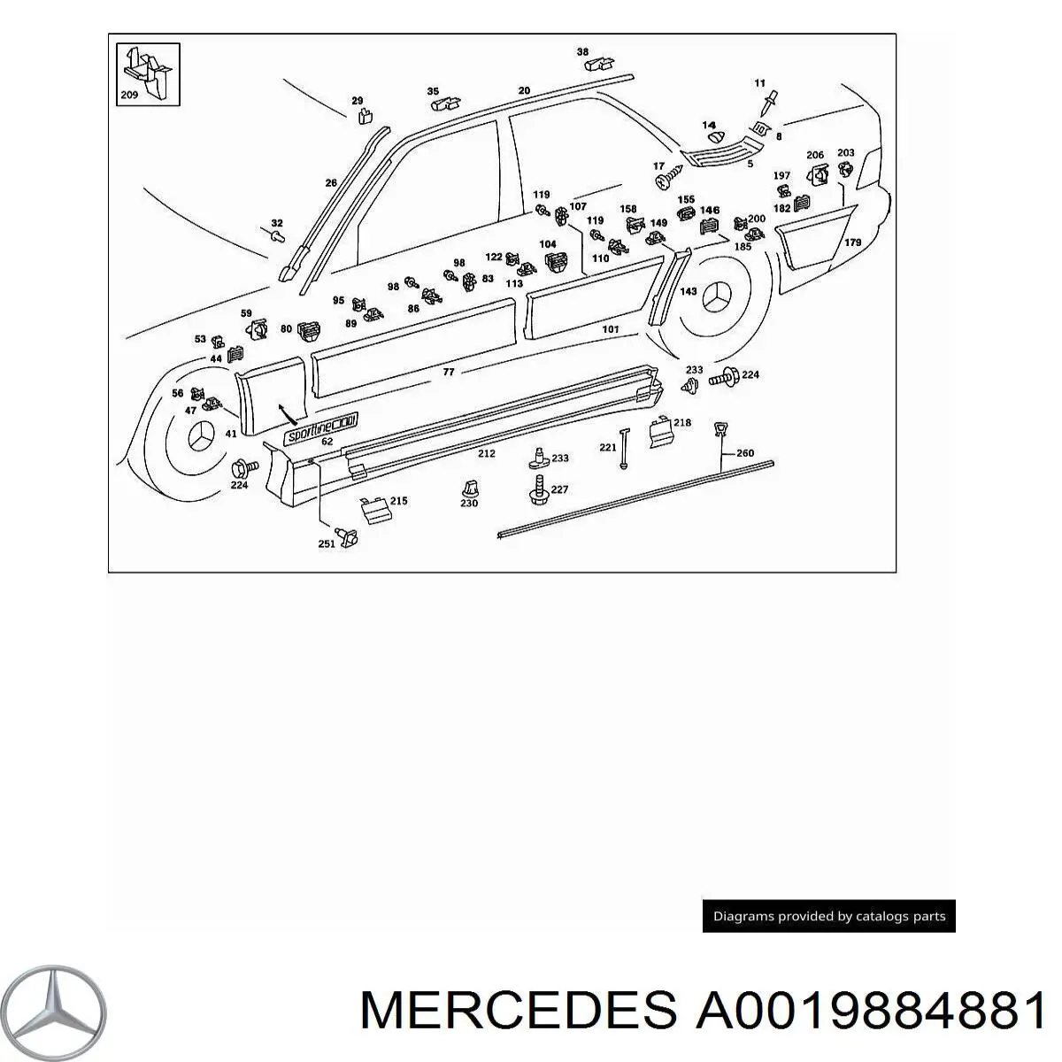 A0019884881 Mercedes 