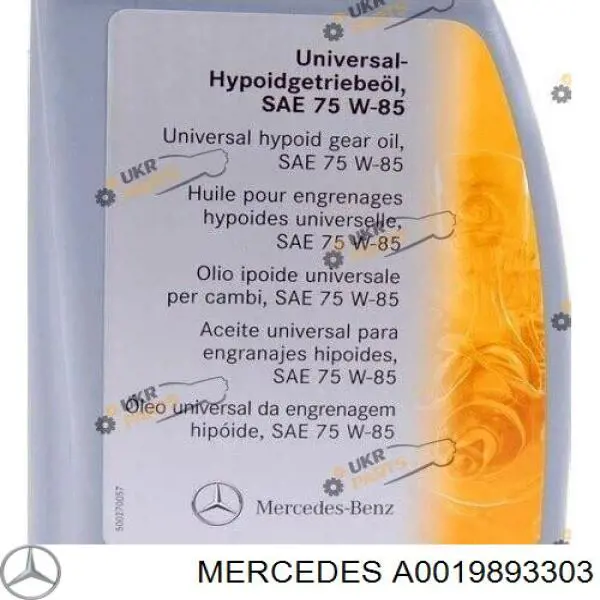 A0019893303 MERCEDES Aceite caja de cambios original y equivalente