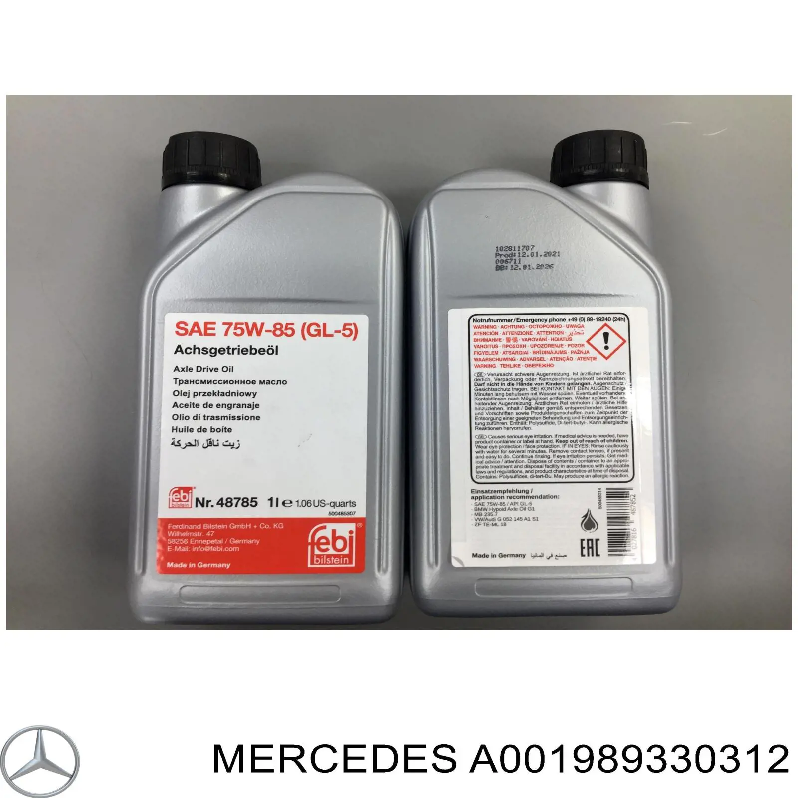 Масло трансмиссионное Mercedes A001989330312 цена, от 22.92 USD