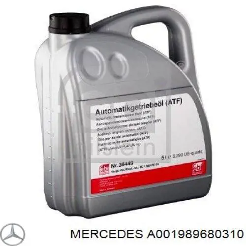 Масло трансмиссионное Mercedes ATF 1 л (A001989680310)