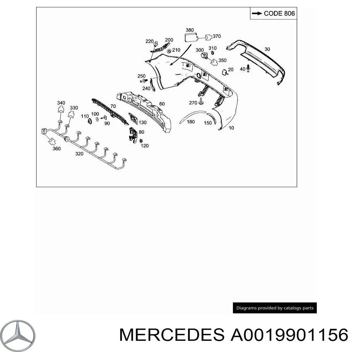  Mercedes A0019901156 цена, от 278.85 USD