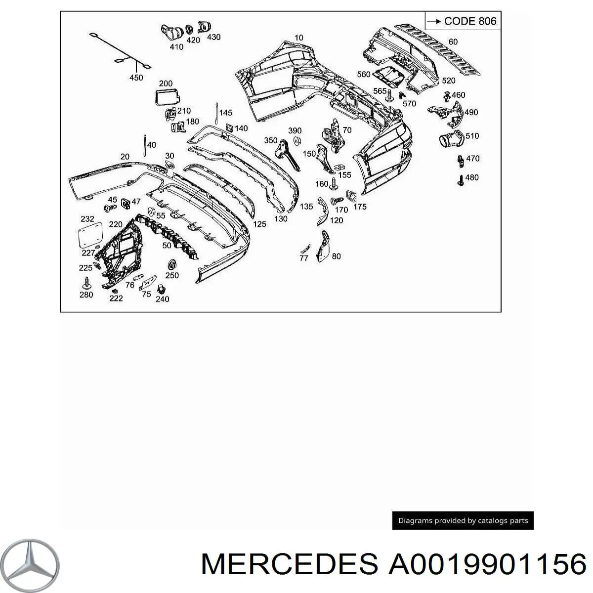 Купить A0019901156 Mercedes 