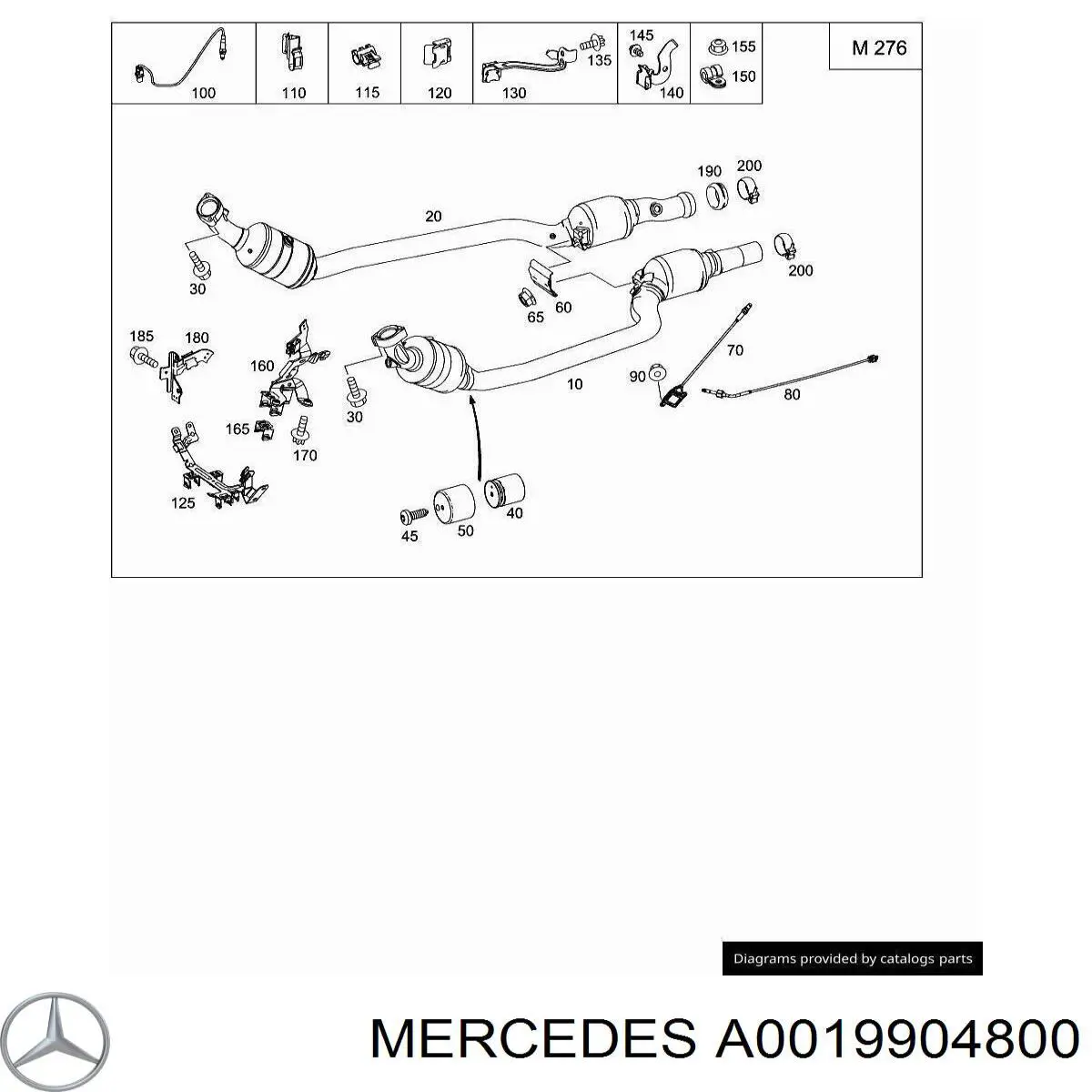  Mercedes A0019904800 цена, от 9.25 USD