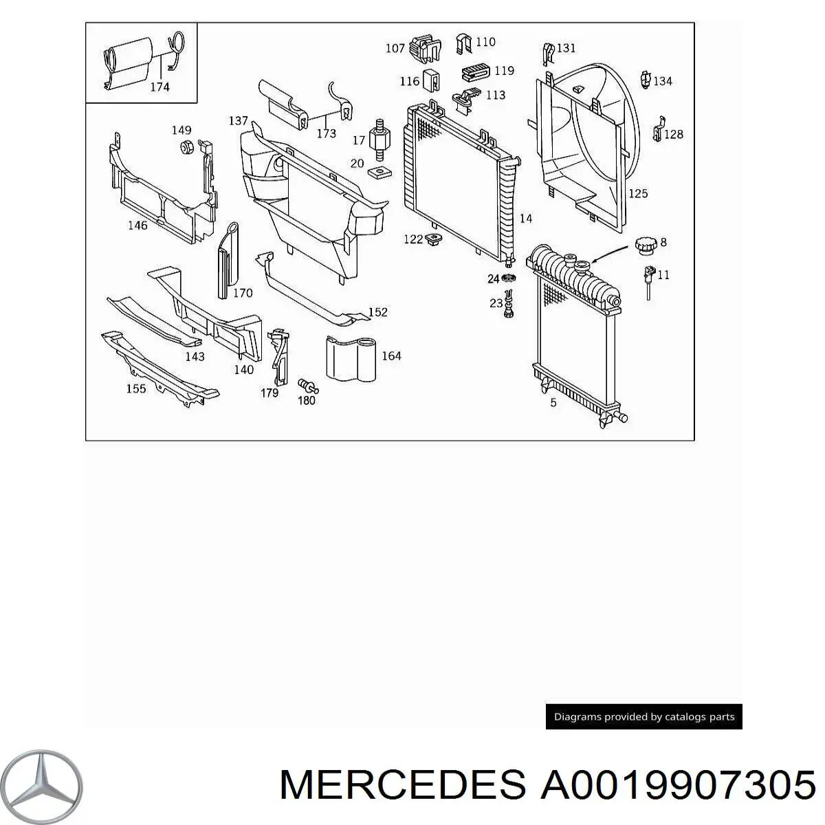  Mercedes A0019907305 цена, от 8.24 USD