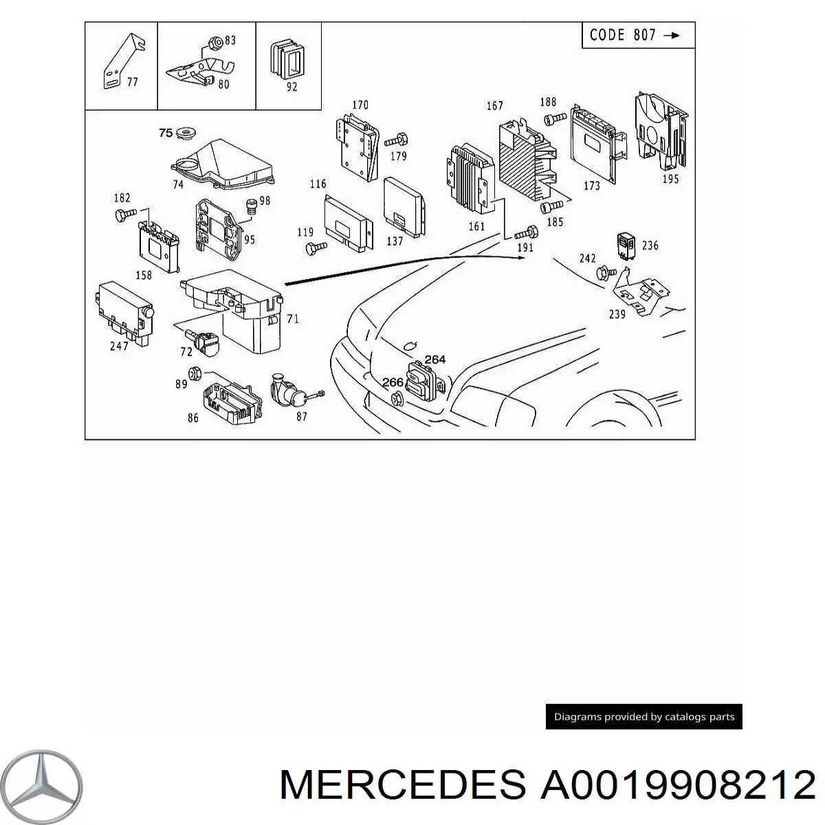 Купить A0019908212 Mercedes 