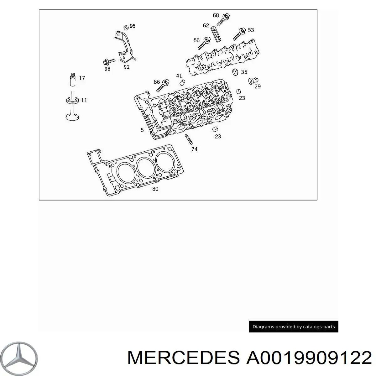 Болт клапанной крышки ГБЦ на Mercedes ML/GLE (C292)