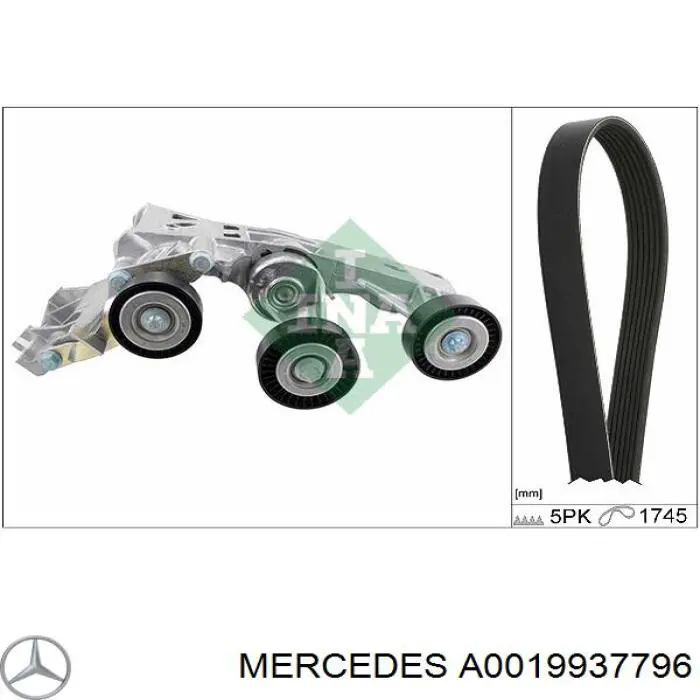 Клиновый ремень Mercedes A0019937796 цена, от 14.00 USD