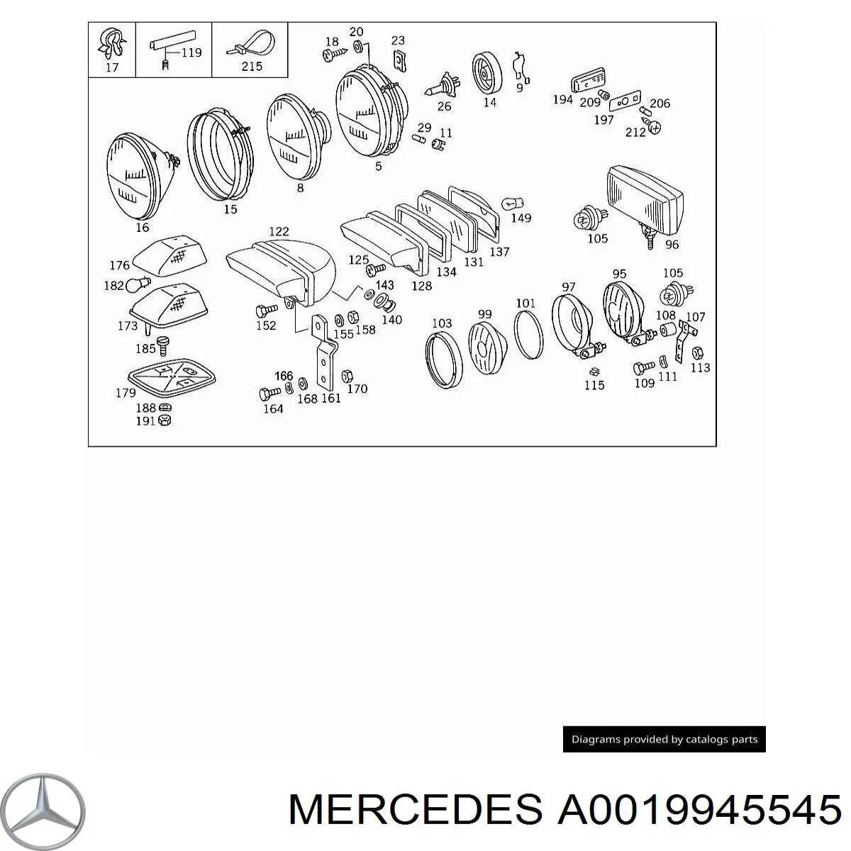  Mercedes A0019945545 цена, от 1.08 USD