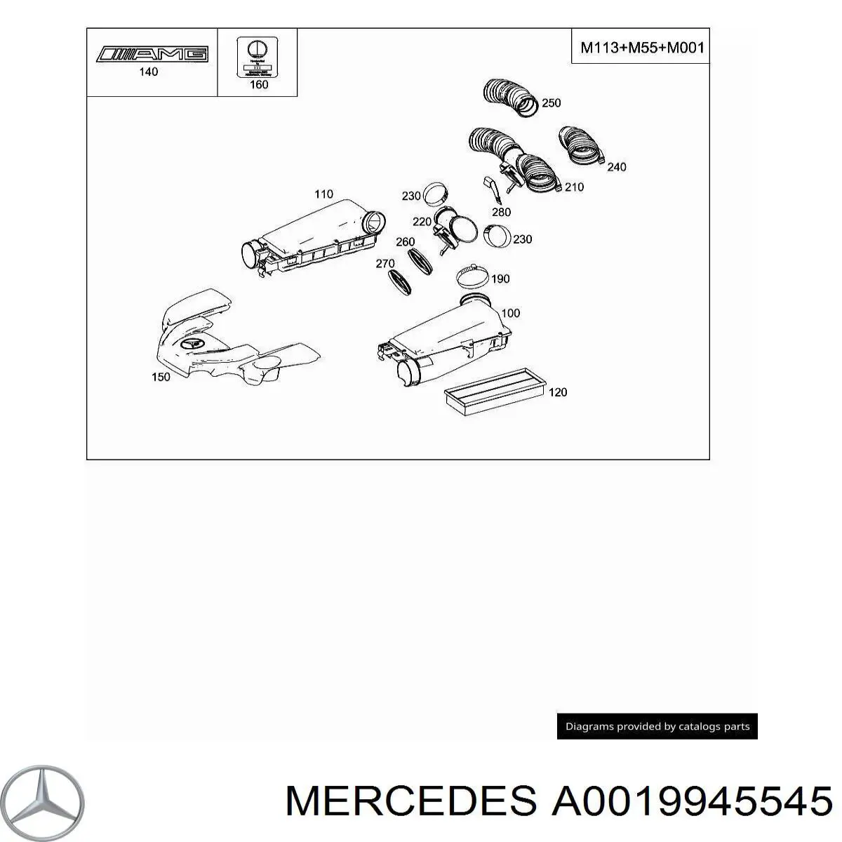 Купить A0019945545 Mercedes 