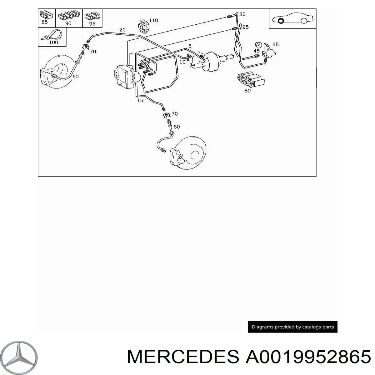  Mercedes A0019952865 цена, от 3.42 USD
