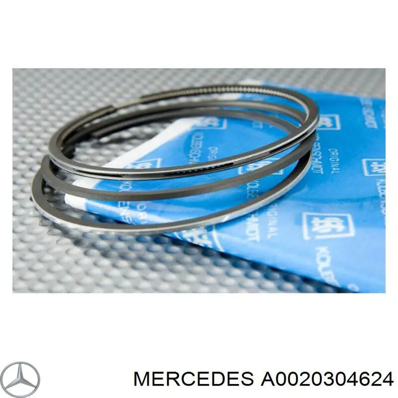 A0020304624 Mercedes кольца поршневые на 1 цилиндр, 4-й ремонт (+1,00)