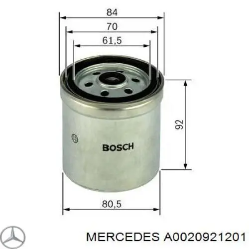 A0020921201 Mercedes топливный фильтр