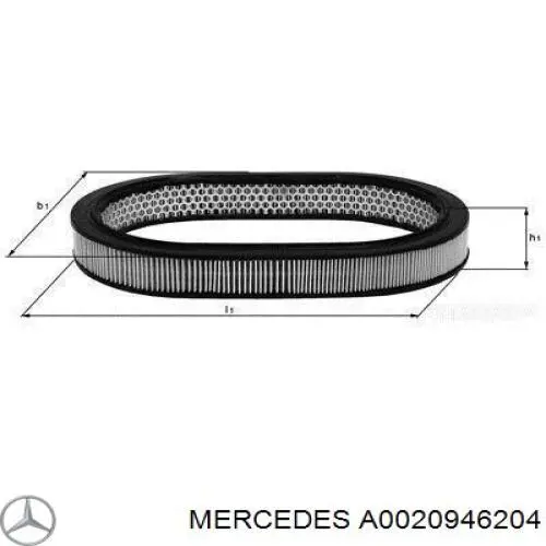 A0020946204 Mercedes воздушный фильтр