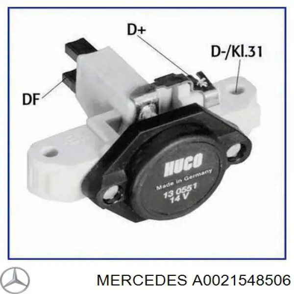A0021548506 Mercedes реле-регулятор генератора (реле зарядки)