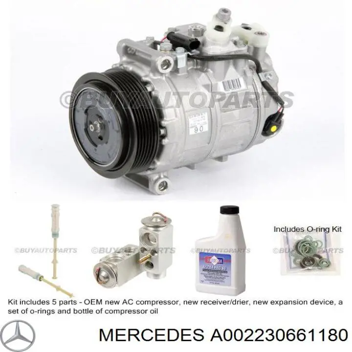 Компрессор системы кондиционирования Mercedes A002230661180 цена, от 169.30 USD
