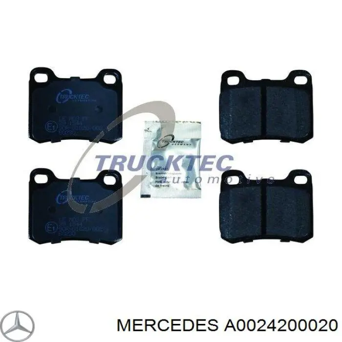 Задние тормозные колодки A0024200020 Mercedes