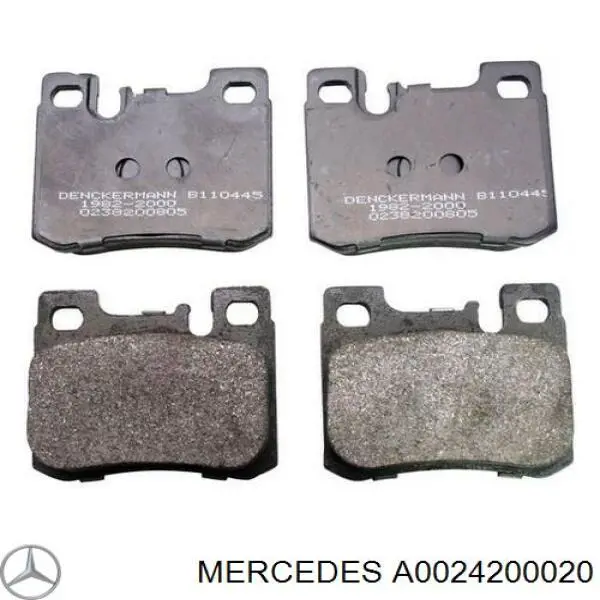 A0024200020 Mercedes колодки тормозные задние дисковые