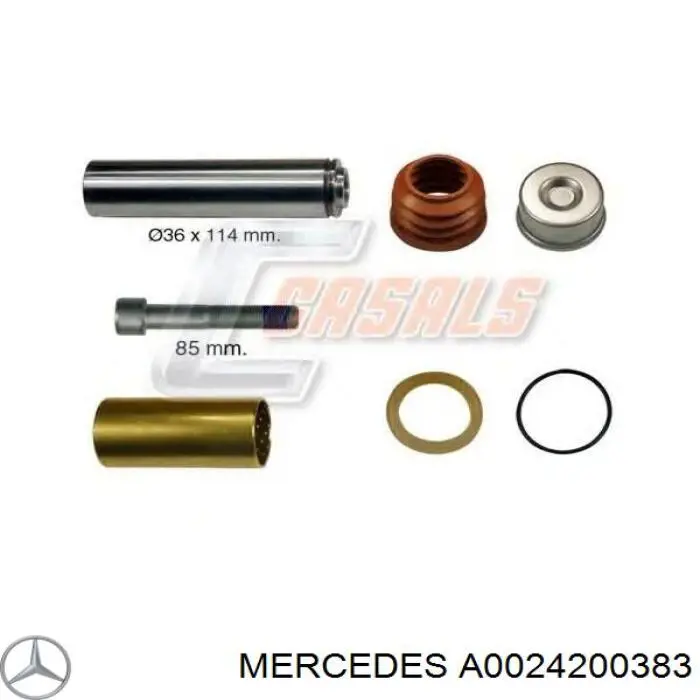 A0024200383 Mercedes ремкомплект суппорта тормозного переднего