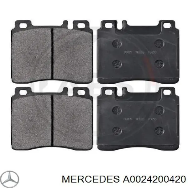 A0024200420 Mercedes колодки тормозные передние дисковые
