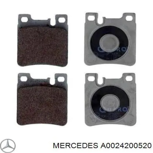 Задние тормозные колодки A0024200520 Mercedes