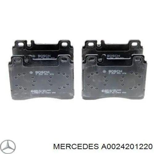 A0024201220 Mercedes передние тормозные колодки