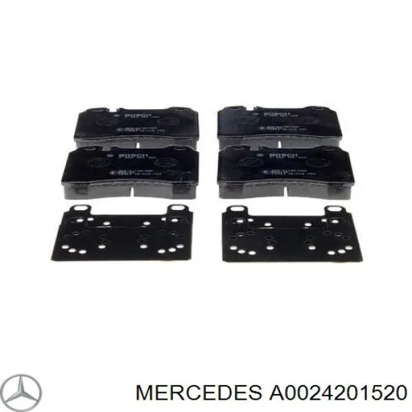 A0024201520 Mercedes колодки тормозные передние дисковые