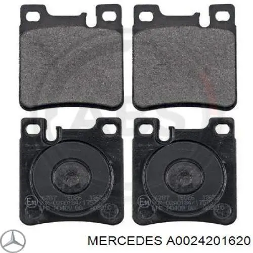 Задние тормозные колодки A0024201620 Mercedes