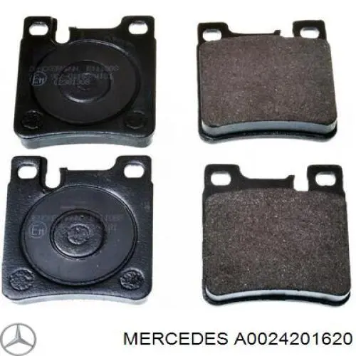 Купить A0024201620 Mercedes Колодки тормозные задние, дисковые
