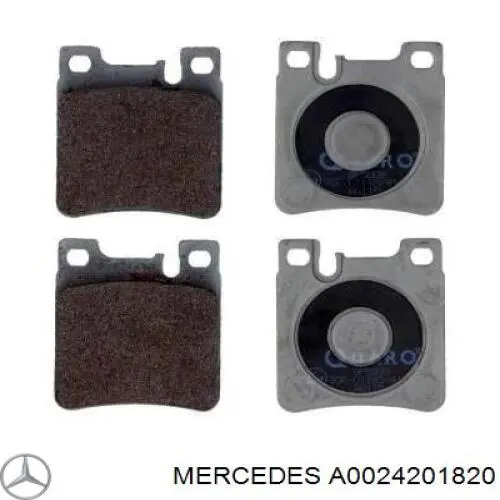 Купить A0024201820 Mercedes Колодки тормозные задние, дисковые